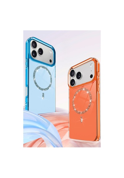 Apple iPhone Uyumlu 17 Pro Live Diamond Magsafe Kapak - Mavi Bzsxx00 1