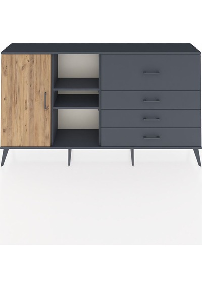 Arges Konsol 4 Raflı 4 Çekmeceli Tek Kapaklı 176x30x99 Antrasit-çam/antrasit Atlas Çam/antrasıt - Antrasıt Arges Konsol 4 Raflı 4 Çekmeceli Tek Kapaklı 176x30x99 Antrasit-çam/antrasit Atlas Çam/antrasıt - Antrasıt