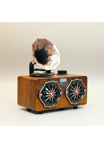 Rt-744a Nostaljik Ahşap Gramafon Radyo,bluetooth Özellikli Trend Nostalji Radyo