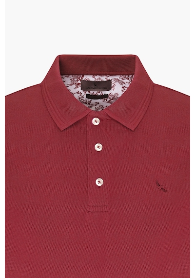 Ac&Co / Altınyıldız Classics Erkek Bordo Slim Fit Dar Kesim Polo Yaka %100 Pamuk Kısa Kollu Tişört Bordo