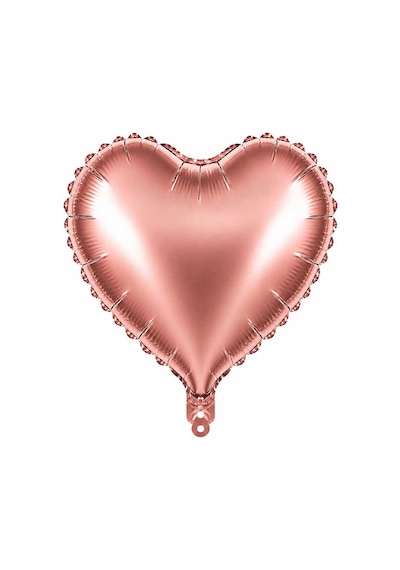 Kalp Folyo Balon Rose Gold 18 İnc Pembe - Somon