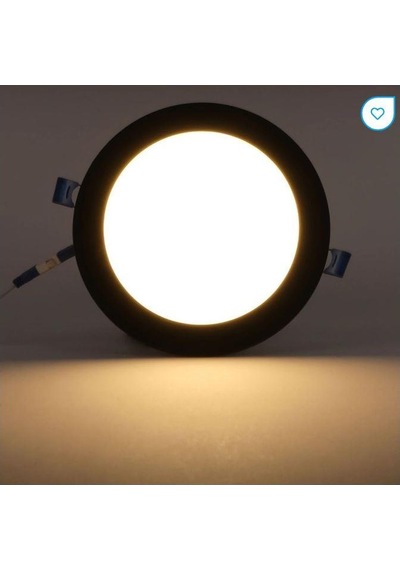 Ack Ap01-01201 12w Slim Led Panel Siyah Kasa 3000k Sarı Işık Gömme Spot Lamba Siyah
