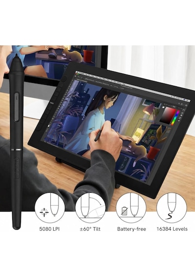 Veıkk Vk2200pro 21.5"ıps Fhd Tam Lamine Ekran 8 Kısayol2 Scroll Tuşlu Sağ Sol El Grafik Tablet-teşhir