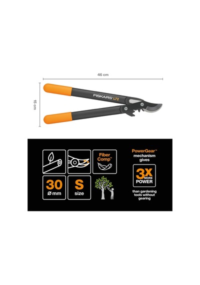 Fiskars Powergear Ii Bypass Dişli Budama Makası, Taze Ahşap Için,