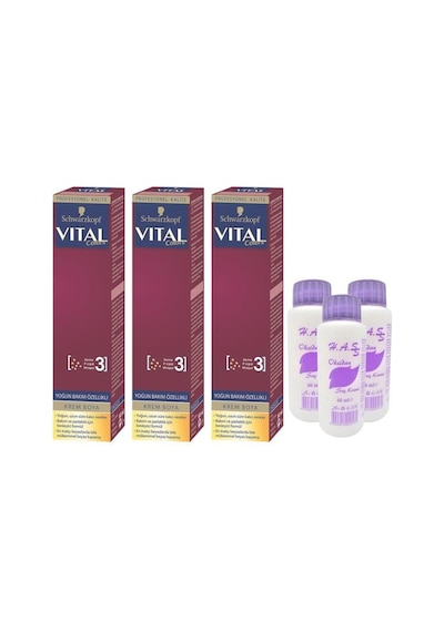 Vital Colors Tüp Boya 7 - 56 Karamel Kumral + Oksidan X 3 (498123654)