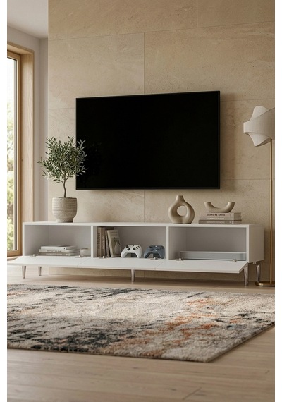Tsa1815b İda Tv Sehpası Beyaz 180cm