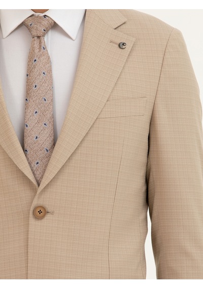 Cacharel Bej Slim Fit Takım Elbise