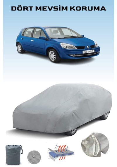 Renault Scenic 2003 - 2009 Araba Brandası Oto Branda Gri