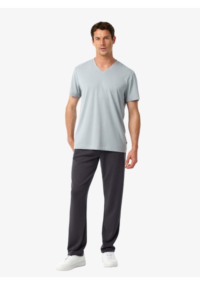Blackspade Erkek V Yaka T-shirt 41014 - Gri