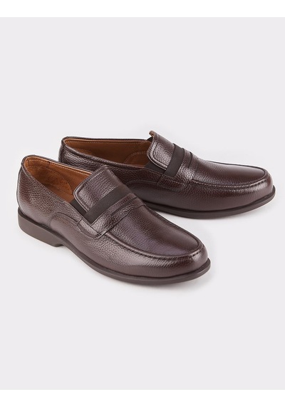 Cabani Patmos Hakiki Deri Kahverengi Erkek Loafer
