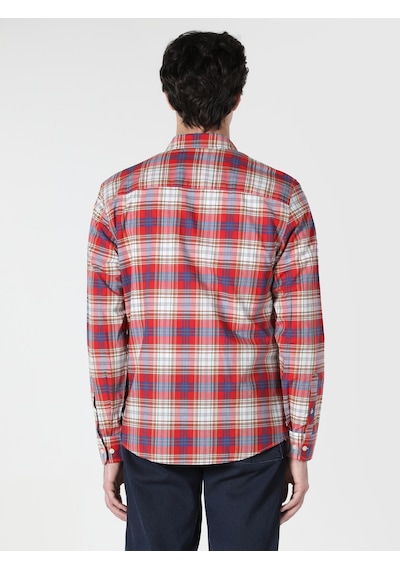 Colin's Slim Fit Kareli Çok Renkli Erkek Uzun Kol Gömlek CL1061791_Q1.V1_MTC