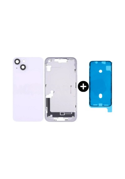 Apple Uyumlu iPhone 14 Plus Boş Kasa Mor + Sıvı Ve Toz Bandı