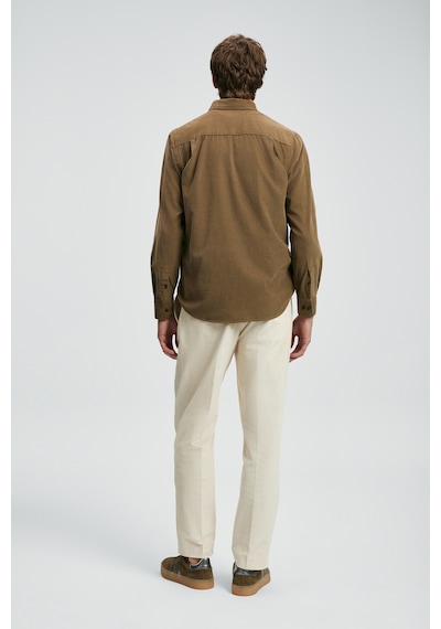Lufian Drew Erkek Basic Gömlek Regular Fit Deve Tüyü Deve Tüyü 112010682100440 Kahverengi