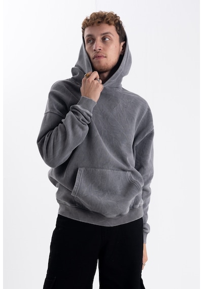 Eskitme Kapşonlu Sweatshirt Çok Renkli