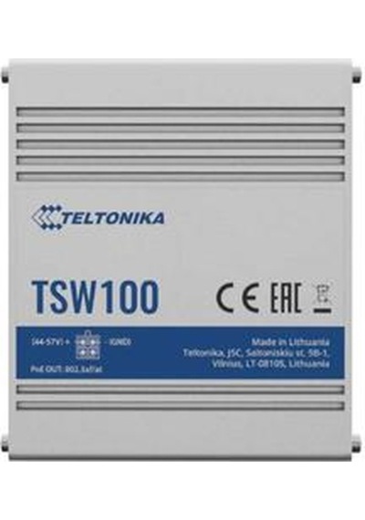 Teltonika TE-TSW100 5 Port Gigabit 4 PoE 1 Uplink Yönetilemez Switch