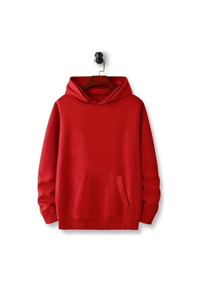 Medinenur Astronot Arka Baskılı Kapüşonlu Sweatshirt Kırmızı