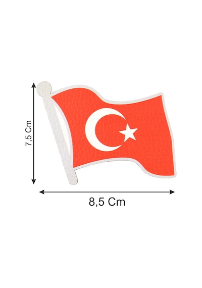 Dalgalı Türkiye Bayrak - Cırt - Patch - Peç - Arma Kırmızı