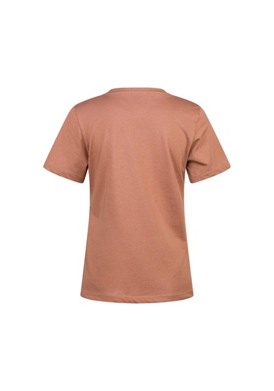 2as Alone Baskılı V Yaka Kadın T-shirt 402 Kahve