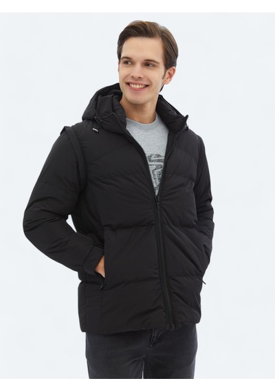 Kip Siyah Regular Fit Dokuma Mont