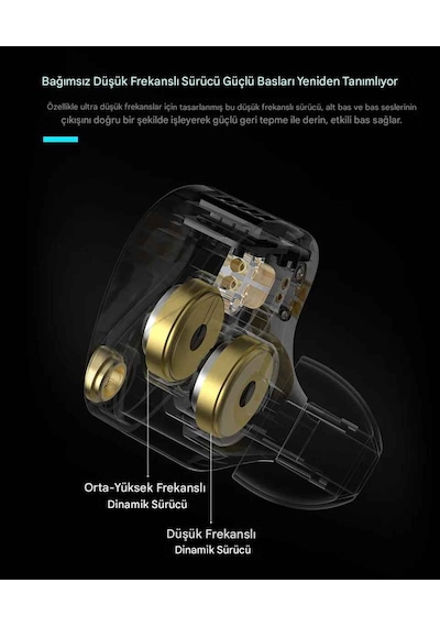 Kz Castor Pro Bass Versiyon 2dd Iem Kulak Içi Kulaklık Mikrofonlu Castor Pro