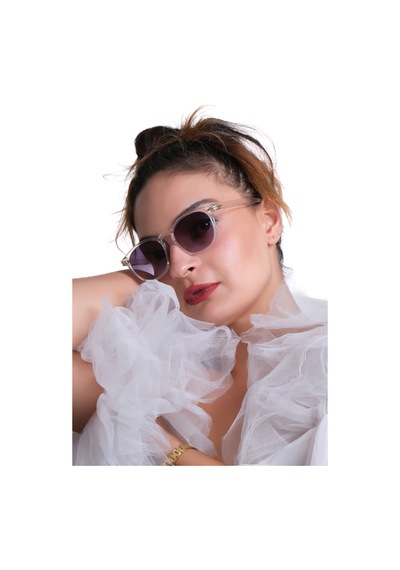 Pilook Unisex Güneş Gözlüğü Uv400 Koruma Kare Model Gülen Gözler Serisi Şeffaf