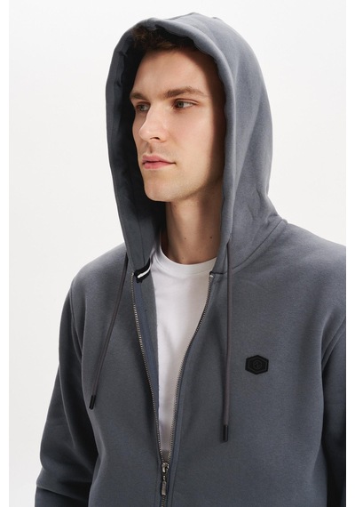 AR-MA Arma Erkek Regular Fit 3 İplik Kapüşonlu Sweatshirt Fermuarlı, Fleto Cepli, Kalın Kumaş K30324650502 Gri AR-MA Arma Erkek Regular Fit 3 İplik Kapüşonlu Sweatshirt Fermuarlı, Fleto Cepli, Kalın Kumaş K30324650502 Gri