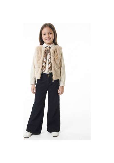Xo Kids Kız Çocuk 3lu Alt Üst Takım 7-14 Yaş 3904-4904 Bej