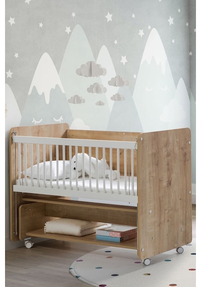 Babywhen Sallanan Ve Tekerlekli Başucu Beşiği 60x120 Cm Ahşap 97b89109123n1 Ahşap