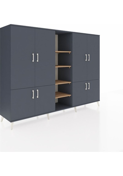 Hyperion Dolap 14 Raflı 8 Kapaklı 220x44x163 Antrasit-antrasit/ça Antrasit-antrasit/çam Hyperion Dolap 14 Raflı 8 Kapaklı 220x44x163 Antrasit-antrasit/ça Antrasit-antrasit/çam