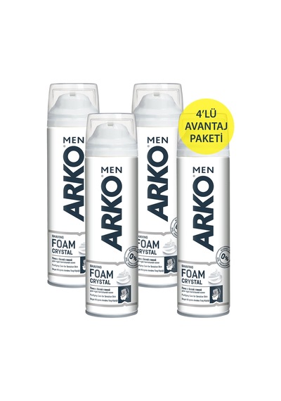 Arko Men Crystal Tıraş Köpüğü 4 x 200 ML
