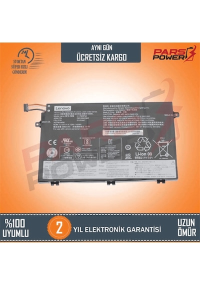 Lenovo Uyumlu Thinkpad E14 20Ras11D00 Batarya - Pil (Pars Power) 526926019