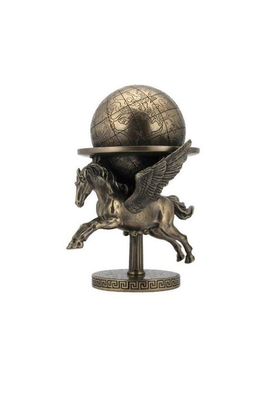Veronese Bronz Renk Kanatlı Pegasus At Figürü 20cm