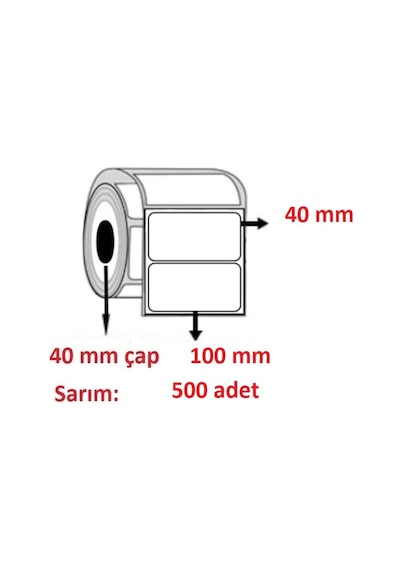 40x100 ECO TERMAL ETİKET( 500lü )