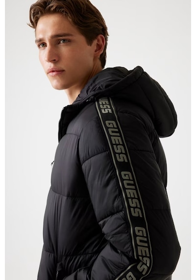 Guess Arlo Erkek Kapüşonlu Mont Z5bl17wo06ı Siyah