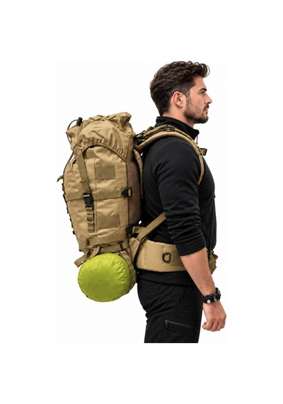 Su Geçirmez Outdoor Sırt Çantası - Dağcı Çantası - Savage Ventura 60lt - Kum Çok Renkli