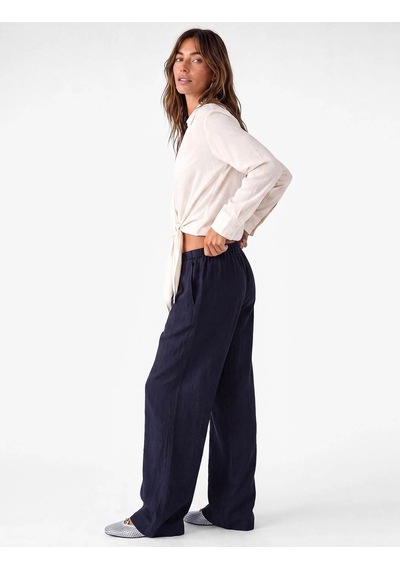 Koton Loose Fit Lacivert Kadın Pantolon 7wak40043pw