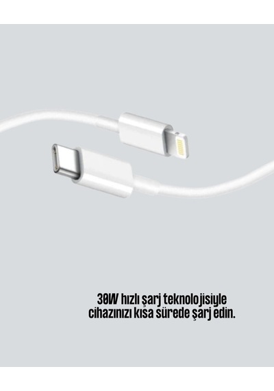Aşırı Şarj Ve Pil Koruması İle Akıllı Çipli Lightning Kablo 1.2m Diğer