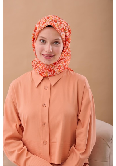 Silk Home Soft Eşarp 73091-33 Taş, Turuncu, Sarı Turuncu