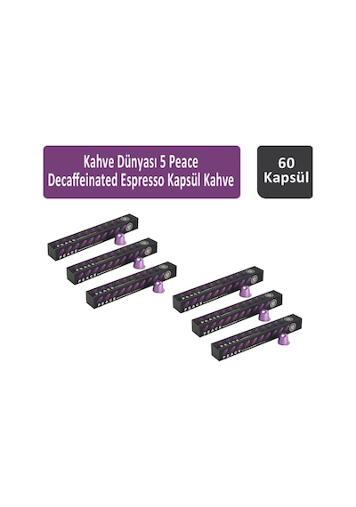 Kahve Dünyası 5 Peace Decaffeinated Espresso Kapsül Kahve 6 x 10'lu