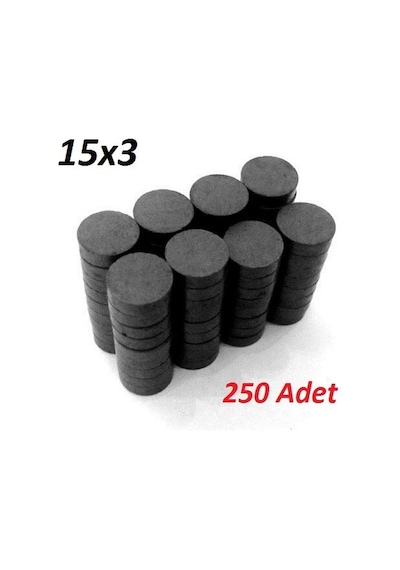 250 Adet 15X3 Yuvarlak Mıknatıs Çok Amaçlı Süsleme Mıknatısı