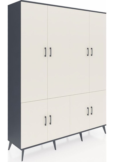 Hyperion Gardrop 10 Raflı 8 Kapaklı 176x44x221 Antrasit-aytaşı/antrasit Aytaşı/antrasit Hyperion Gardrop 10 Raflı 8 Kapaklı 176x44x221 Antrasit-aytaşı/antrasit Aytaşı/antrasit