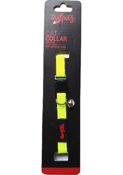 Tailpetz Cat Color Easy & Safety Lock Lime Ayarlanır Kedi Boyun T