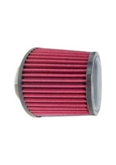 Carub Oto Filtre Performans Hava Filtresi Yüksek Verimli Akışlı Tuning 76mm Girişli Konik 16x15cm Krom Kırmızı