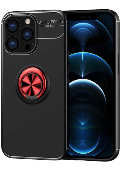 Apple Uyumlu iPhone 14 Pro Max Kılıf Zore Ravel Yüzüklü Silikon Kılıf