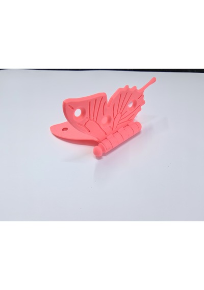 Kelebek Figürlü Menteşe Plastik Pembe