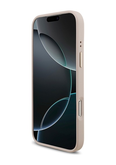 Apple iPhone Uyumlu 18 Pro Max  Kılıf Guess  Lisanslı 4g Büyük Metal Logolu Kalın Askılı Kapak Pembe