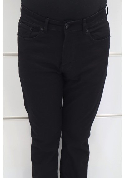 Denim Cartel Dmctekstil Erkek 974 Siyah Yüksek Bel Rahat Kesim Boru Paça Jean Pantolon