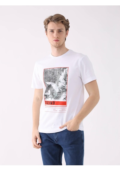 Dufy Beyaz Erkek Regular Fit O Yaka Tshirt - 94346 Beyaz