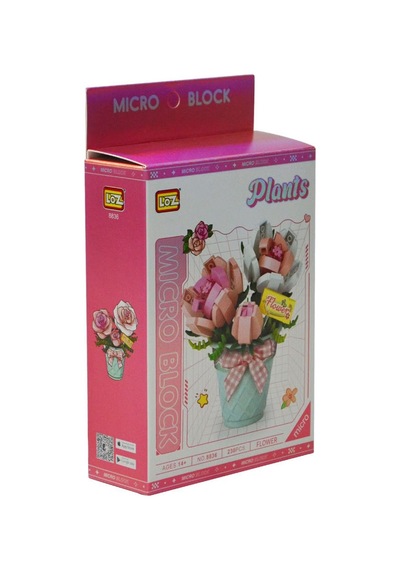 Loz Saksılı Gül 230 Parça Block Oyuncak Lz8836