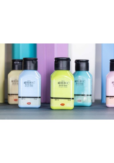 Akrilik Boya 8x75ml Pastel Smoky Renkler Set Renkli